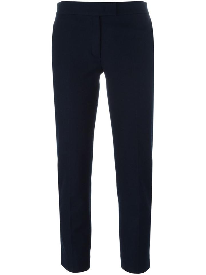 Joseph Cropped Skinny Trousers, Women's, Size: 42, Blue, Viscose/cotton/spandex/elastane/polyester