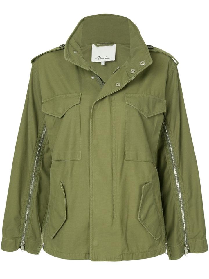 3.1 Phillip Lim Zippered Field Jacket - Green