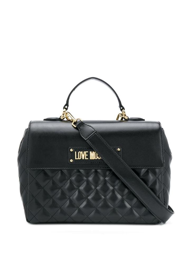 Love Moschino Quilted Box Tote - Black