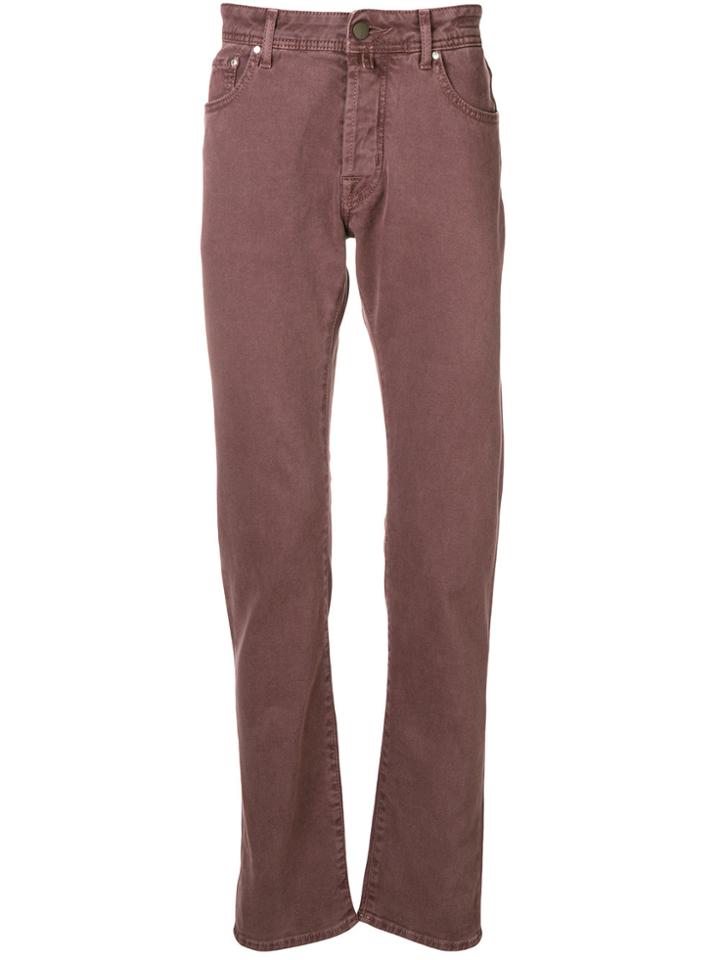 Jacob Cohen Straight Leg Jeans - Red