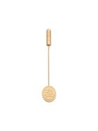 Fendi Ff Logo Brooch - Gold