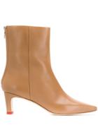 Aeyde Low Heel Pointed Ankle Boots - Brown