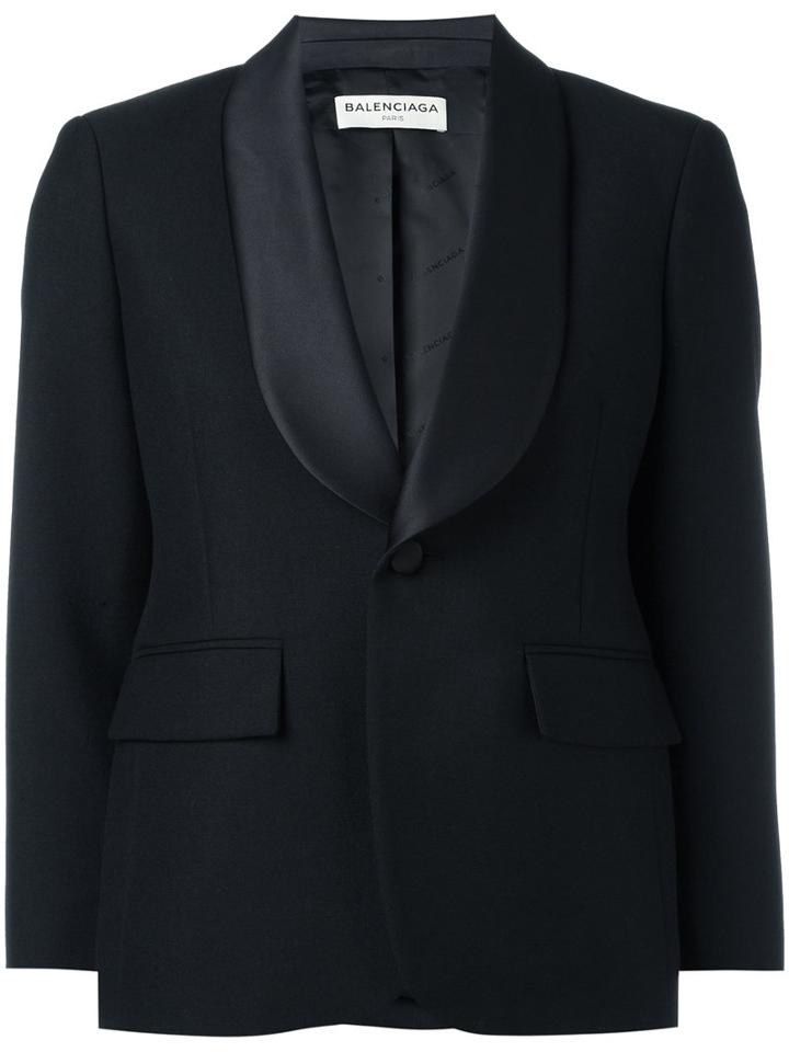Balenciaga Classic Blazer, Women's, Size: 38, Black, Polyester/cupro/mohair/wool
