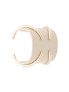 Jil Sander Criss-cross Gold-tone Cuff - Nude & Neutrals