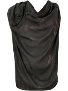 Vivienne Westwood Anglomania Sleeveless Draped Top - Black