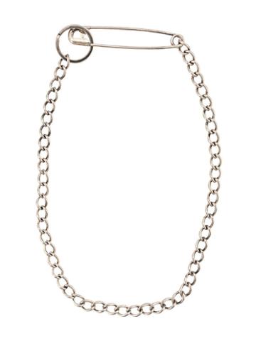 Martine Ali Safety Pin Necklace - Silver