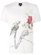 Just Cavalli - Bird Print T-shirt - Men - Cotton - M, White, Cotton
