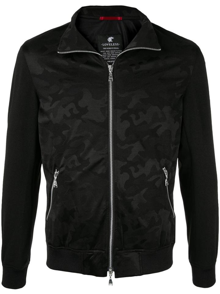 Loveless Camouflage Zipped Jacket - Black