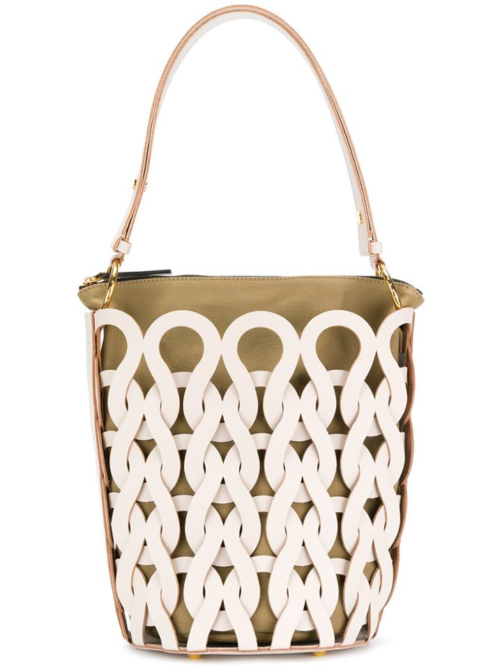 Marni Woven Frame Tote Bag - Nude & Neutrals