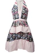 Peter Pilotto 'circuit' Dress, Women's, Size: 6, Pink/purple, Silk/polyamide/polyester/viscose