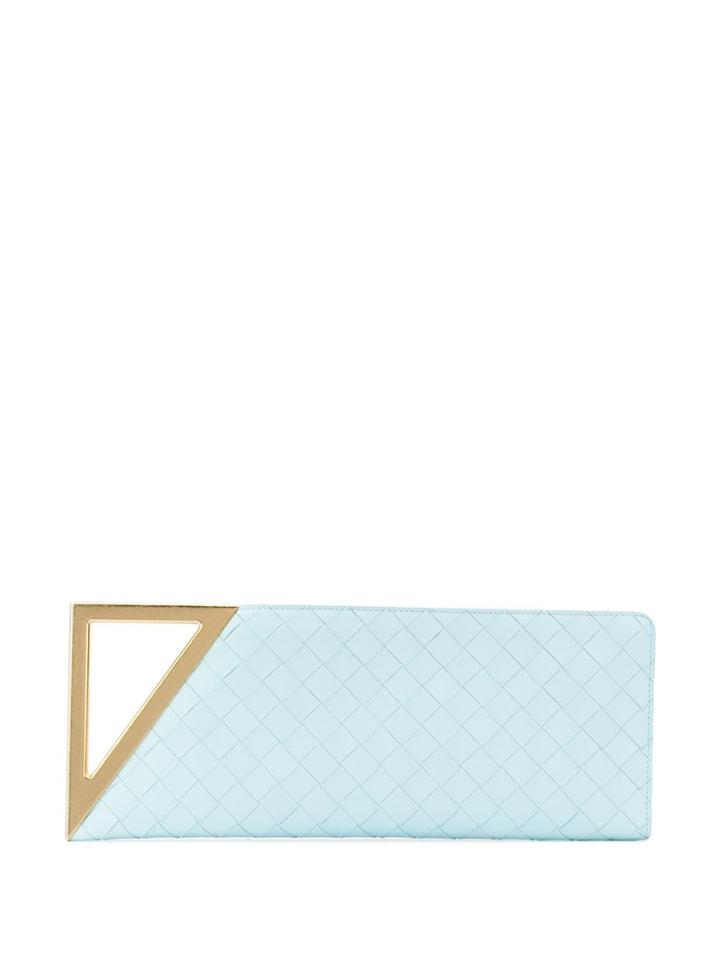 Bottega Veneta Small Bv Intrecciato Clutch - Blue