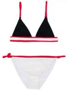 Moncler Kids Teen Striped Trim Bikini - Black