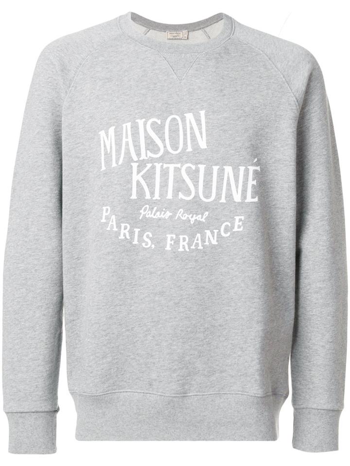Maison Kitsuné - Palais Royal Sweatshirt - Men - Cotton - Xl, Grey, Cotton