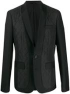 Les Hommes Quilted Blazer - Black