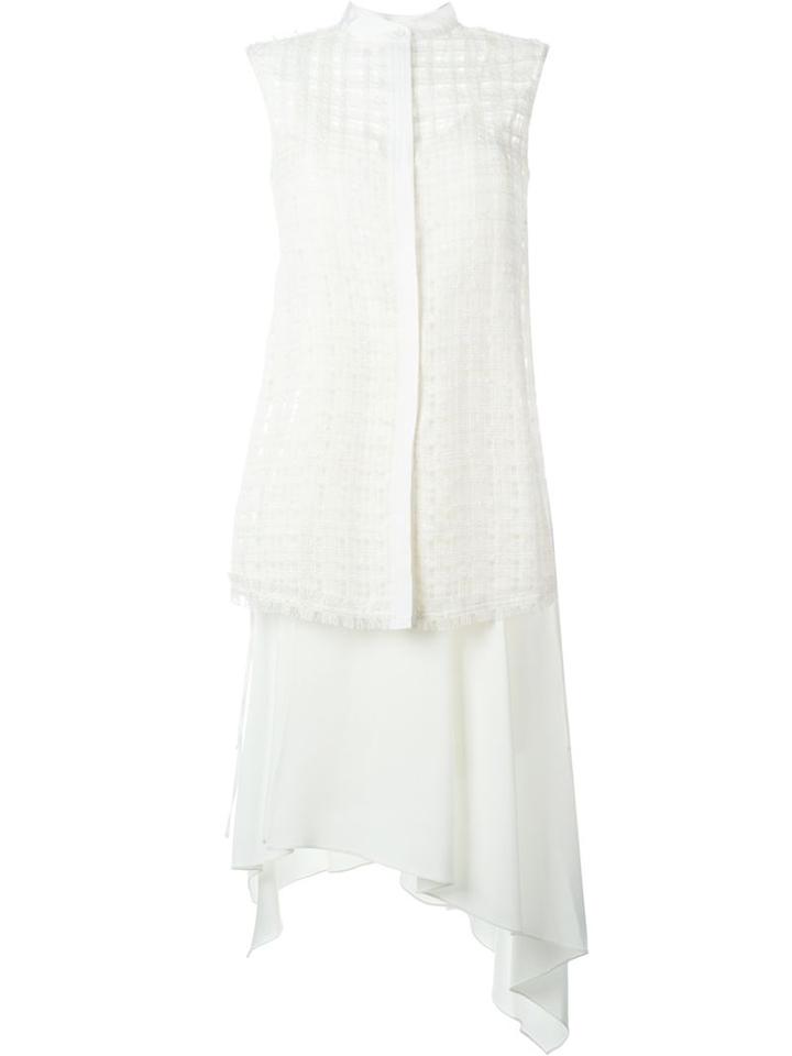 3.1 Phillip Lim Layered Blouse Dress, Women's, Size: 2, Nude/neutrals, Silk/rayon/cotton/ramie