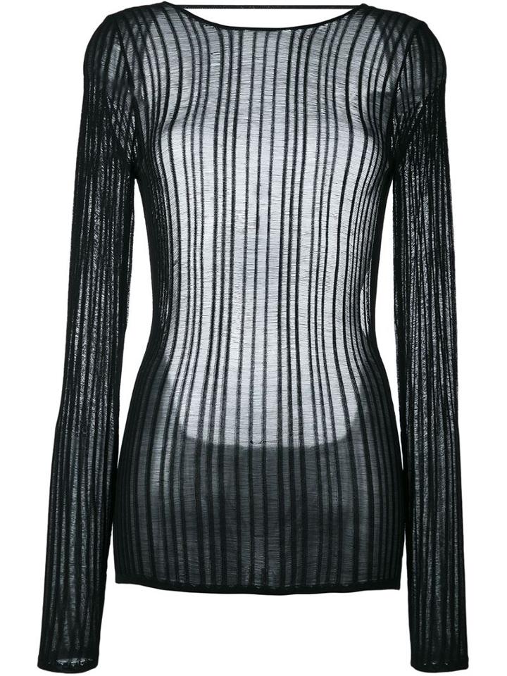 Anthony Vaccarello Sheer Knitted Top