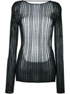 Anthony Vaccarello Sheer Knitted Top