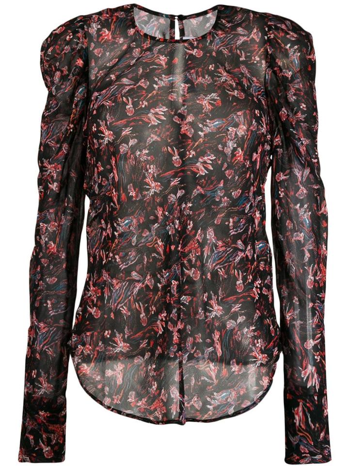 Iro Floral Print Long-sleeve Top - Black