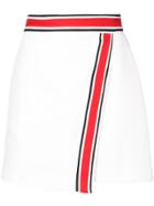 C/meo Striped Detail Mini Skirt - White