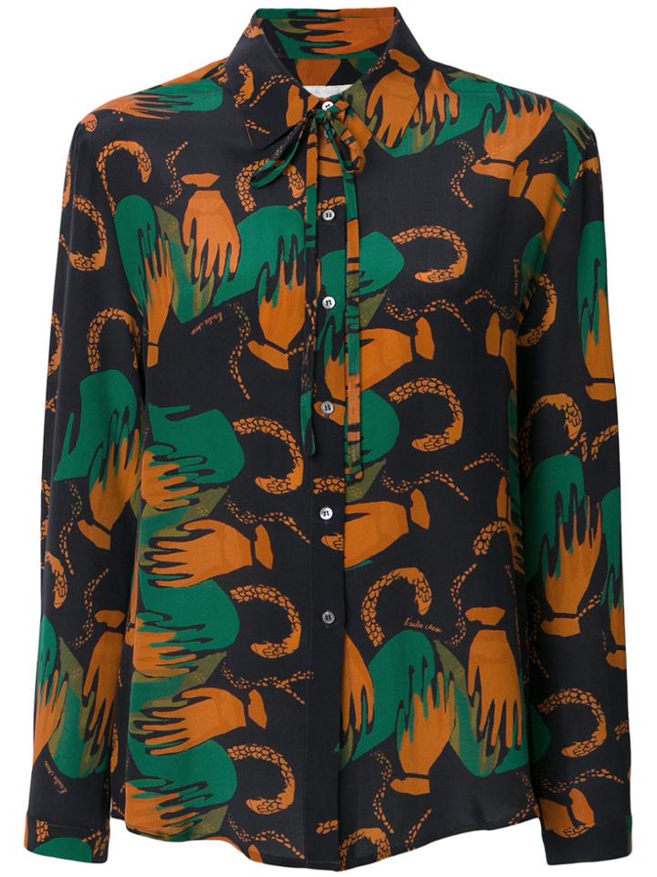 L'autre Chose Abstract Print Shirt - Blue