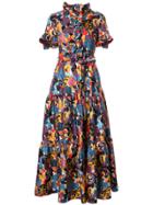 La Doublej Printed Ruffled Maxi Dress - Multicolour
