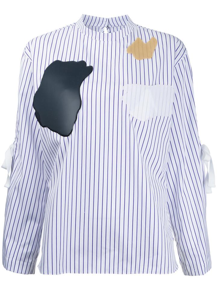 Toga - Patch Work Shirt - Women - Cotton - 36, White, Cotton