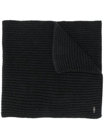 Iris Von Arnim Oversized Knitted Scarf - Black