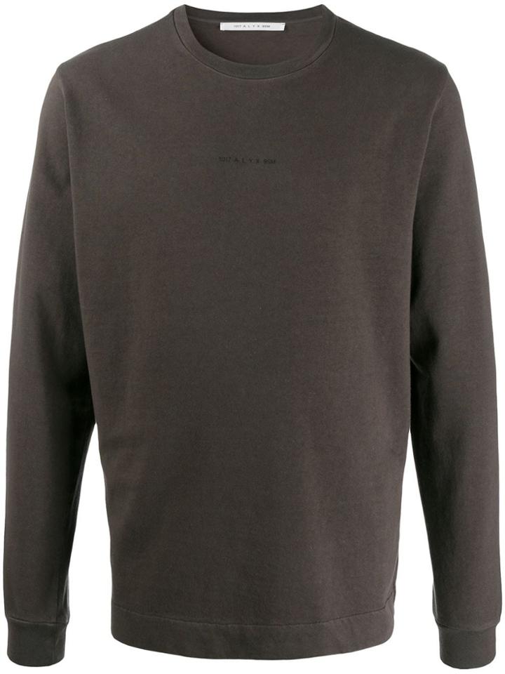 1017 Alyx 9sm Logo Printed Sweatshirt - Brown