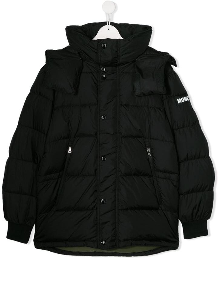 Moncler Kids M Logo Padded Jacket - Black