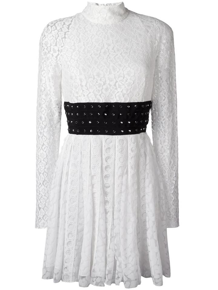 Giamba Lace Dress, Women's, Size: 42, White, Polyamide/polyester/viscose