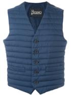Herno Padded Waistcoat, Men's, Size: 54, Blue, Polyamide/polyurethane/polyester