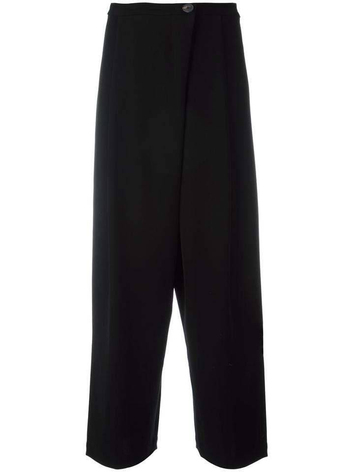 Mcq Alexander Mcqueen Wide Leg Trousers, Women's, Size: 42, Black, Polyester