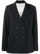 Tela Double-breasted Jacket - Black