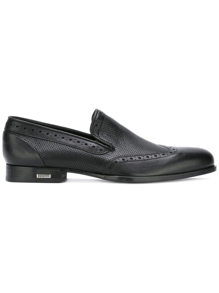 Baldinini Slip-on Brogues - Black