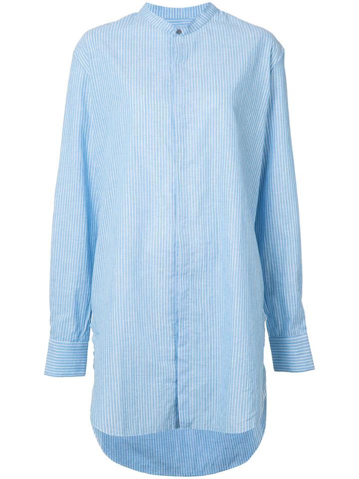 Baja East Long Striped Shirt - Blue