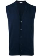 Paolo Pecora - Sleeveless Cardigan - Men - Silk/cotton - S, Blue, Silk/cotton