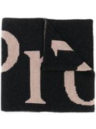 Aries Script Print Scarf - Black
