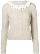 Philosophy Di Lorenzo Serafini Lace Collar Sweater - Nude & Neutrals