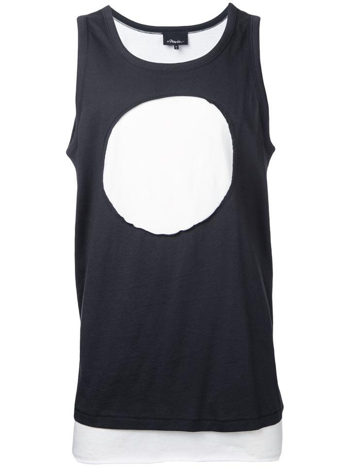 3.1 Phillip Lim Layered Circle Vest, Men's, Size: Medium, White, Cotton