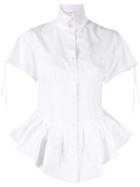 Aganovich Peplum Shirt - White