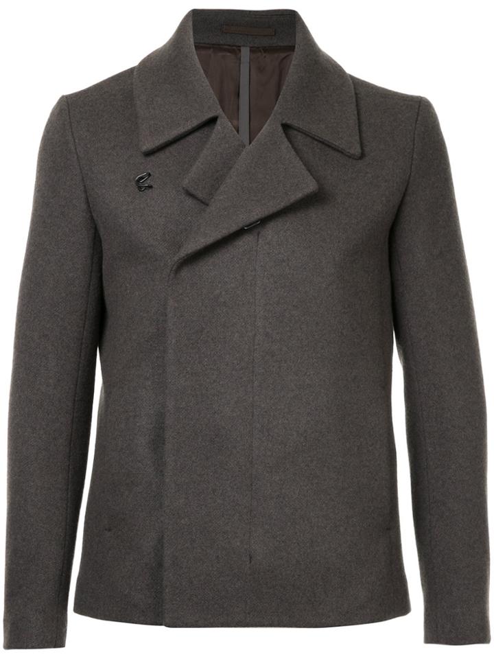 Kazuyuki Kumagai Wrap Front Coat - Grey