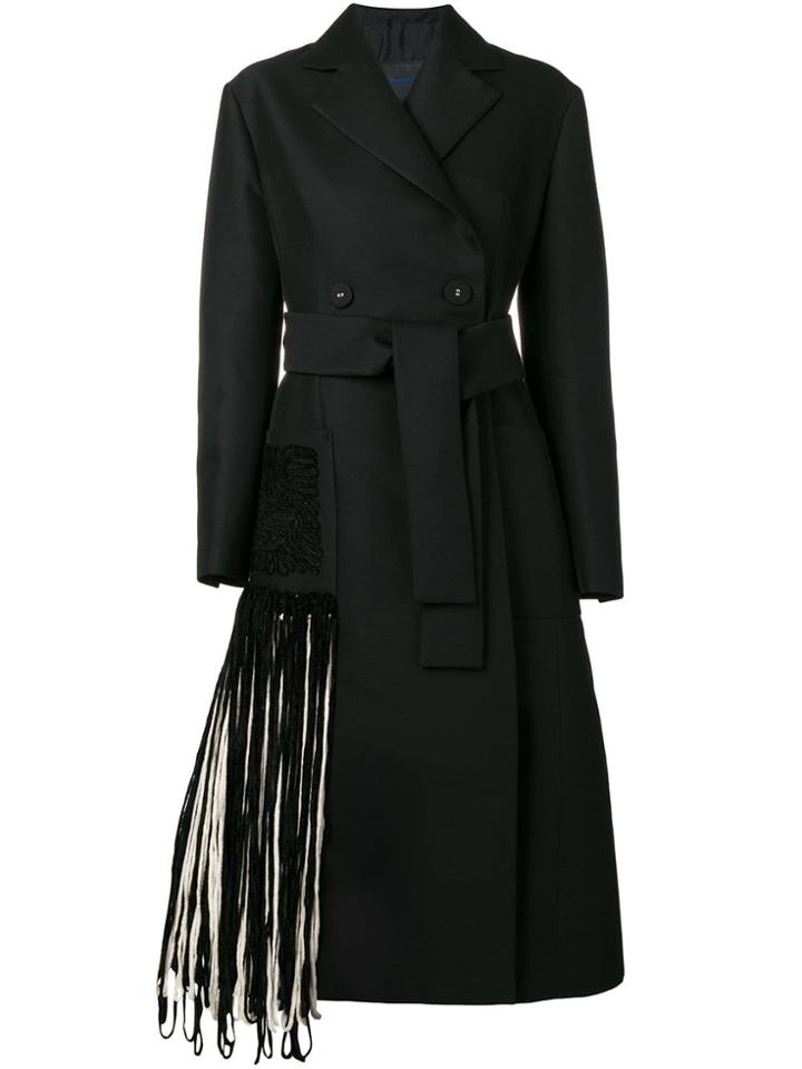 Proenza Schouler Cord Fringe Coat - Black