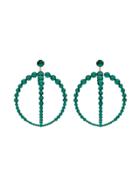 Jacquemus Double-hoop Beaded Earrings - Green