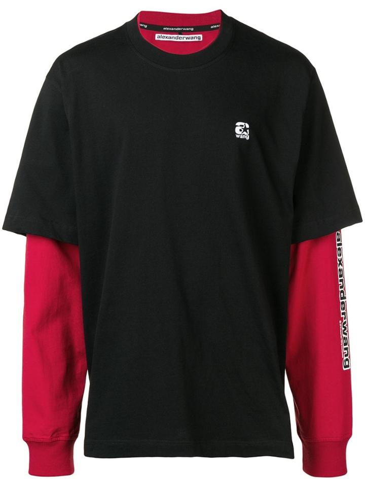 Alexander Wang Layered Logo Sweatshirt - Black