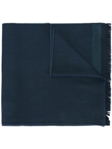 Canali 'aya' Scarf, Men's, Green, Silk/wool