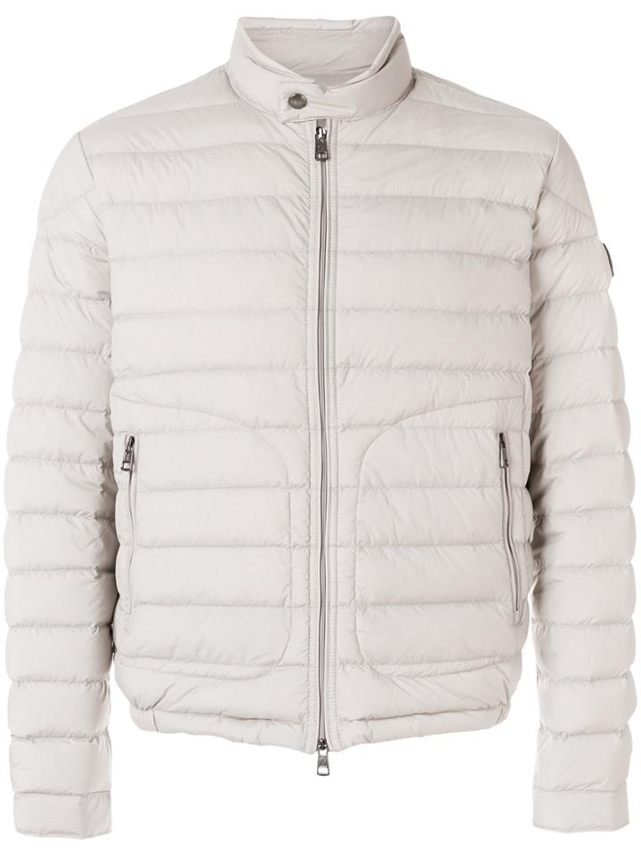 Moncler Tab-over Collar Down-filled Jacket - Nude & Neutrals