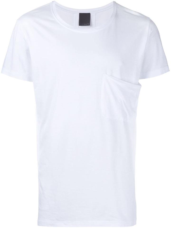 Lot78 Basic Pocket T-shirt, Men's, Size: Xs, White, Cotton/modal