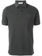 Stone Island Logo Patch Polo Shirt, Men's, Size: Small, Grey, Cotton