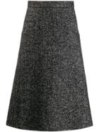 Société Anonyme Herringbone Midi Skirt - Black
