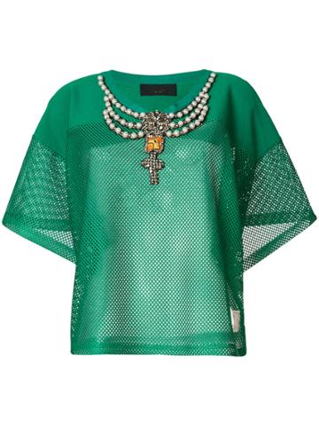 Lédition Embroidered Blouse - Green
